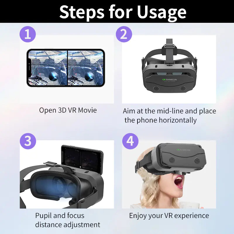 Gafas de realidad virtual para teléfono 4K