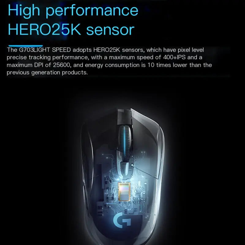 Logitech G703 HERO Ratón Inalámbrico gaming LIGHTSPEED